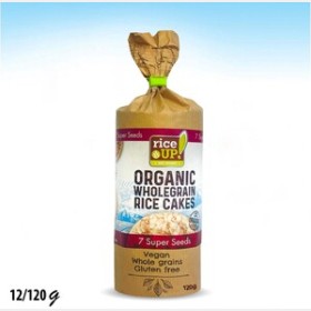 رايز كيك (Organic) مع 7 حبوب بدون جلوتين 120غم
