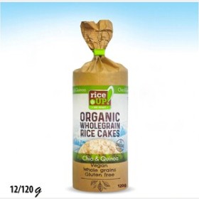 رايز كيك (Organic) مع حبوب الشيا و الكينوا بدون جلوتين 120 غم