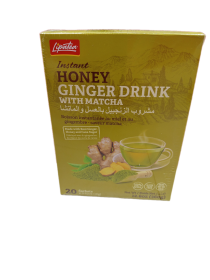 مشروب Instant Honey طبيعي 100% بدون كافيين بنكهة الزنجبيل بالعسل والماتشا