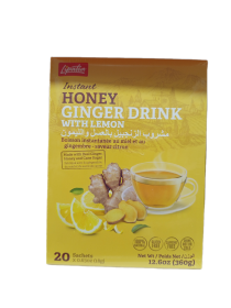 مشروب الزنجبيل بالعسل والليمون Instant Honey طبيعي 100% بدون كافيين