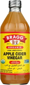 خل التفاح BRAGG العضوي مع اللب طبيعي غير مصفى 473 غم