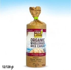 رايز كيك (Organic) مع 7 حبوب بدون جلوتين 120غم
