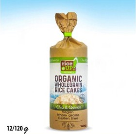 رايز كيك (Organic) مع حبوب الشيا و الكينوا بدون جلوتين 120 غم