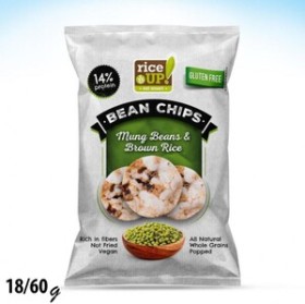 رايز شيبس بالفاصولياء 14% بروتين بدون جلوتن 60غم