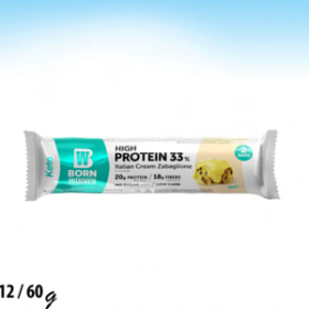 بروتين بار بورن وينير كيتو 20 غم بروتين بكريمة زابايونه الإيطالية بدون سكر 60 غم