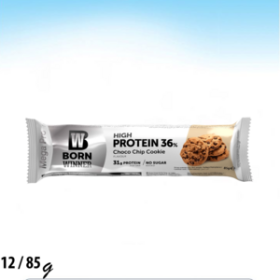 بروتين بار بورن وينير ميجا برو 31 غم بروتين بالكوكيز و حبيبات الشوكولاتة بدون سكر 85 غم